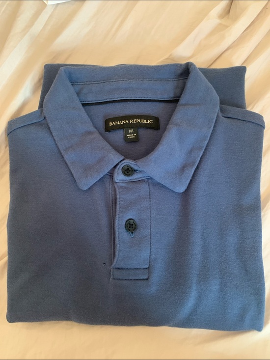 Banana Republic Other - Banana Republic Blue Men's Polo Shirt - Collared Two-Button